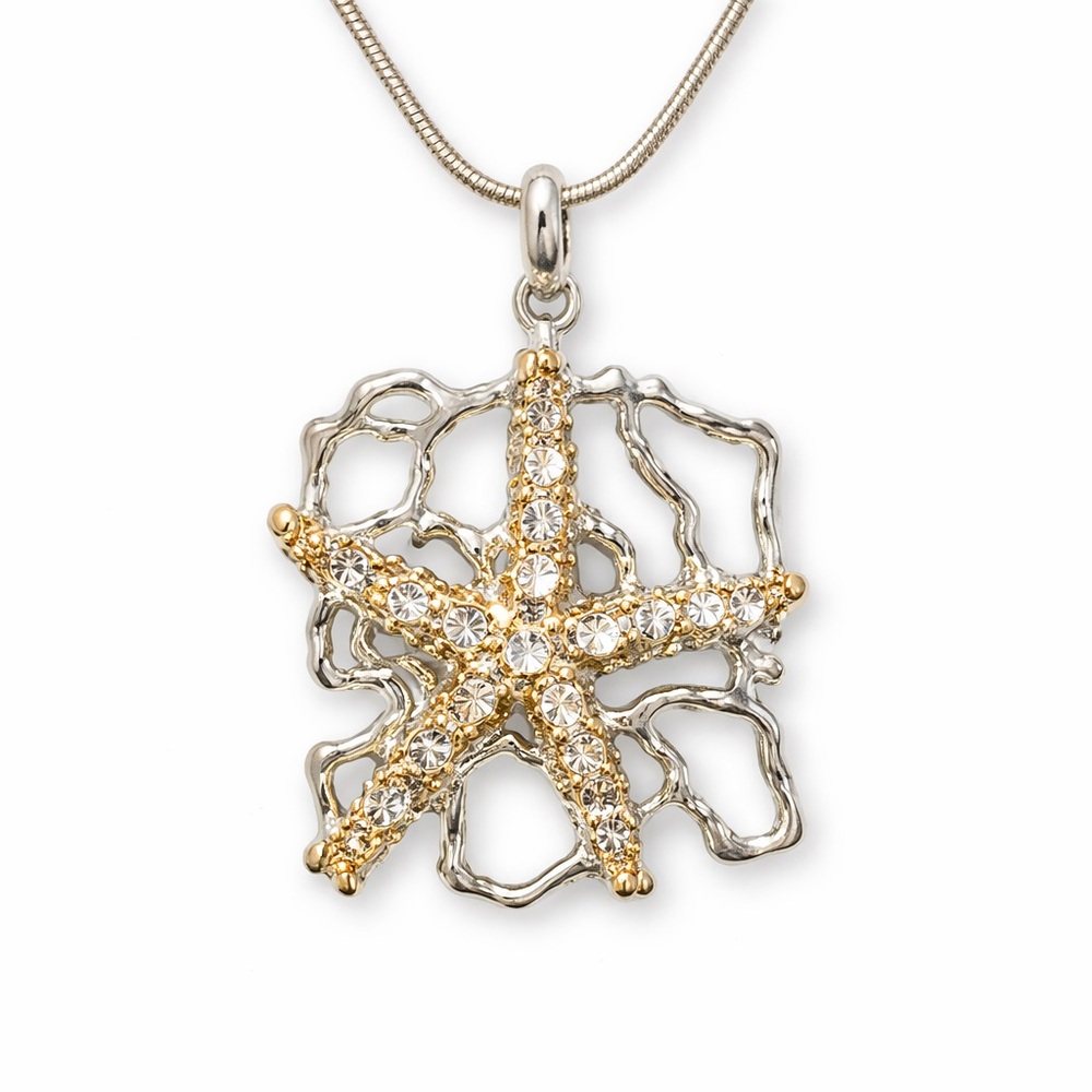 Starfish crystal necklace